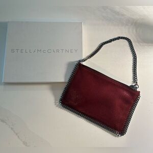 Stella McCartney Burgundy Falabella Shaggy Deer Shoulder Bag